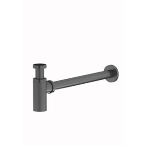 Plieger Roma designsifon lood- en zinkvrij geborsteld zwart chroom SH080 BRUSHED BLACK CHR.