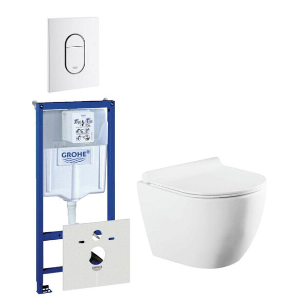 qeramiq salina compact toiletset bestaande uit inbouwreservoir