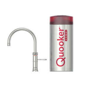 Quooker Classic Fusion Round kokendwaterkraan - draaibare uitloop - Combi reservoir - Warm / kokend water - RVS 22CFRRVS