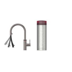 Quooker flex kokendwaterkraan - draaibare & uittrekbare uitloop - PRO3 reservoir - Warm / kokend water - gunmetal 3XGME