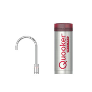 Quooker NL Nordic square kokendwaterkraan opbouw uitloop draaibaar met Pro3 reservoir Chroom OUTLETSTORE 3NSCHR