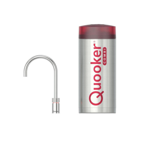 Quooker Nordic Square kokendwaterkraan - draaibare uitloop - Combi reservoir - Warm / kokend water - Chroom 22NSCHR