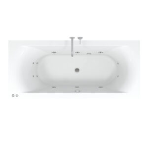 riho easypool 3.1 lima whirlpoolbad rechts 190x90cm hydro 6 4 2 pneumatische bediening inclusief poten en afvoer wit sw699378