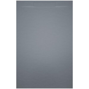 Riho Isola Douchevloer 140x80x3cm Kunstmarmer Leisteen structuur mat cement grijs D007009090