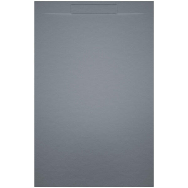 riho isola douchevloer 90x80x3cm kunstmarmer leisteen structuur mat cement grijs sw412062