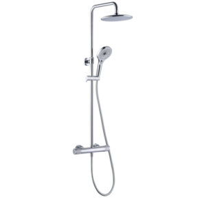 royal plaza gondo round showerset thermostaat hoogte verstelbaar chroom sw644731