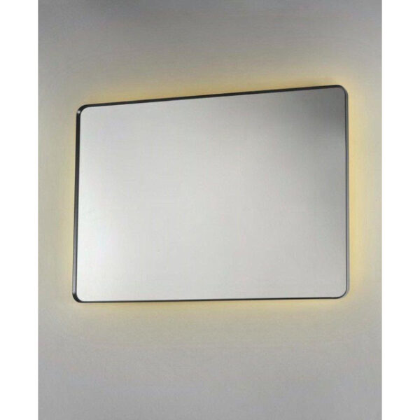 Royal plaza Intent Spiegel 80x100cm ronde hoeken+led verlichting mat zwart