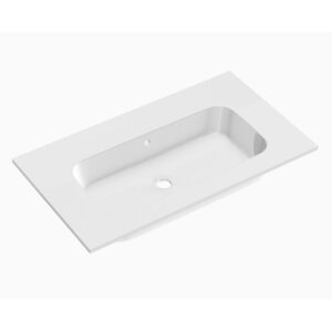 royal plaza intent wastafel 80x45x1.5cm 0 kraangat 1 wasbak wit mat solid surface sw477410