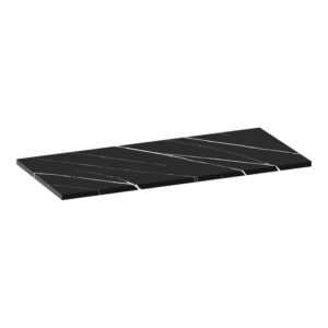 Saniclass Artificial Marble Wastafelblad - 100x46x2cm - zonder kraangat - composiet - Nero Marquina TB-AM100NE