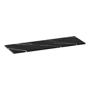 saniclass artificial marble wastafelblad 140x46x2cm zonder kraangat composiet nero marquina sw721343