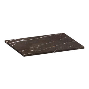 Saniclass Artificial Marble Wastafelblad - 60x46x2 - Zonder kraangat - composiet - Copper Brown TB-AM60CB