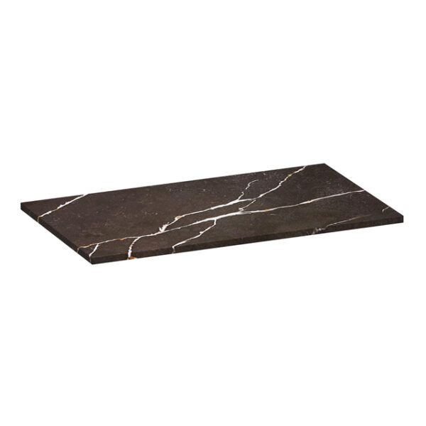 Saniclass Artificial Marble Wastafelblad - 80x46x2 - Zonder kraangat - composiet - Copper Brown TB-AM80CB