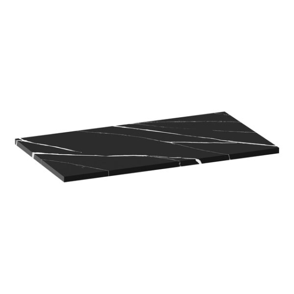 saniclass artificial marble wastafelblad 80x46x2cm zonder kraangat composiet nero marquina sw721353