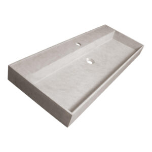 saniclass beton meubelwastafel 120x46x11cm zonder overloop 1 wasbak 1 kraangat beton sw416507