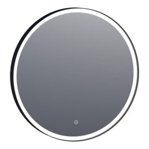 Saniclass Edge Spiegel - rond - 70x70cm - verlichting - zwart 3600