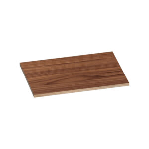 Saniclass natural wood Wastafelblad - 60x46x2cm - zonder kraangat - hout - natural walnut TB-WW60NWA