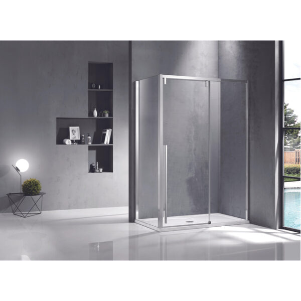 saniclass neptune zijwand 90x200cm helder 8mm glas gepolijst zilver sw491394