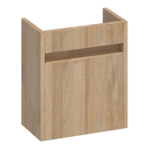 saniclass nexxt fonteinonderkast 40x45x22cm 1 linksdraaiende deur greep hout grey oak sw522671