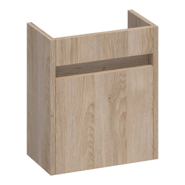 saniclass nexxt fonteinonderkast 40x45x22cm 1 rechtsdraaiende deur greep mfc legno calore sw522670