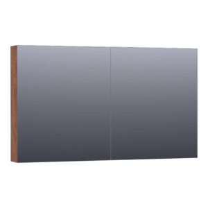 Saniclass Plain Spiegelkast - 120x70x15cm - 2 links/rechtsdraaiende spiegeldeuren - MFC - viking shield SK-PL120VS