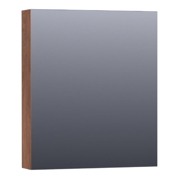 Saniclass Plain Spiegelkast - 60x70x15cm - 1 linksdraaiende spiegeldeur - MFC - viking shield SK-PL60LVS