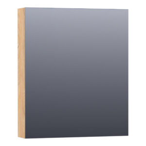 Saniclass Plain Spiegelkast - 60x70x15cm - 1 rechtsdraaiende spiegeldeur - MFC - nomad SK-PL60RNM