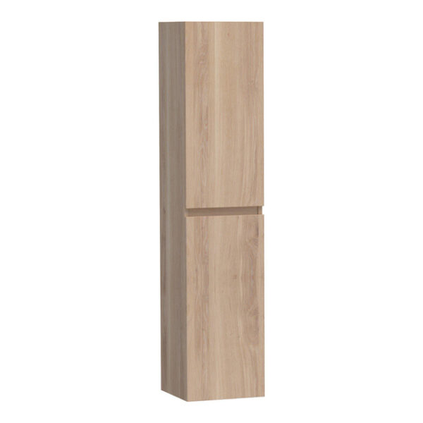 saniclass solution badkamerkast 160x35x35cm 2 links rechtsdraaiende deuren hout smoked oak sw392912