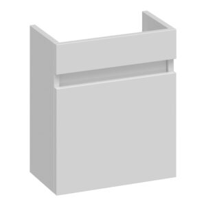 saniclass solution fonteinonderkast 40x45x22cm 1 linksdraaiende deur mdf hoogglans wit sw522736