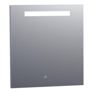 Saniclass Spiegel - 75x70cm - verlichting - aluminium 3887-75s