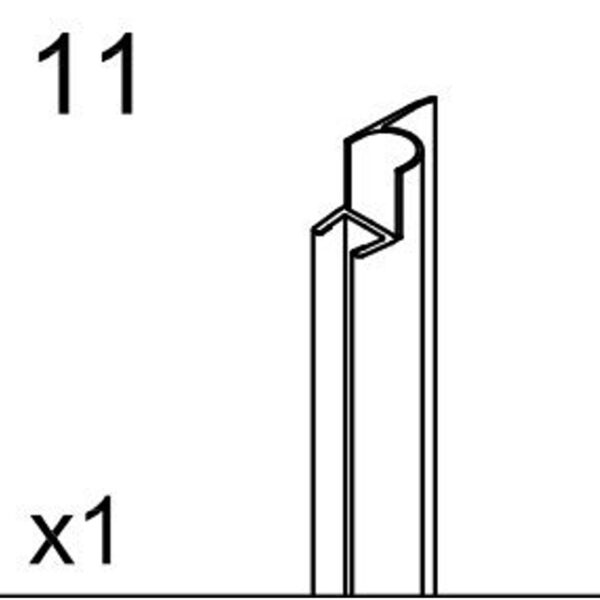 saniclass waterproof strip voor tussen glaswand saniclass cansano sw23870 sw23871 sw536642