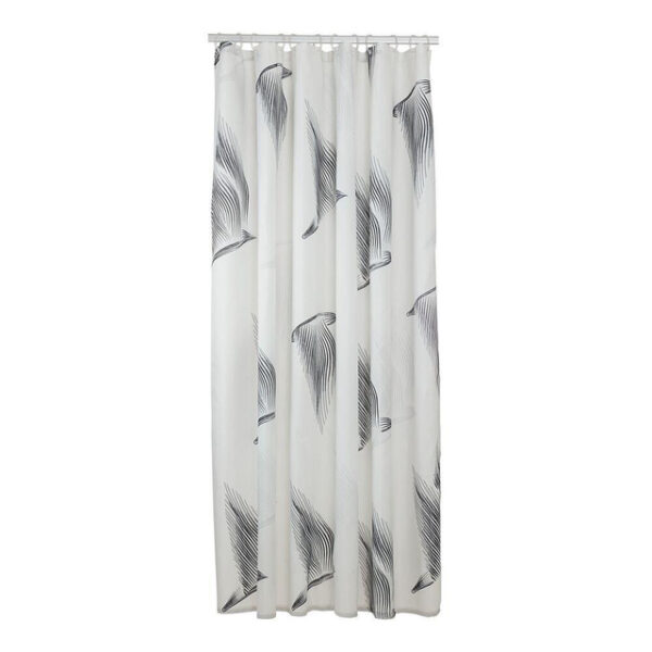 sealskin birds douchegordijn 180x200 cm polyester zwart wit sw699527