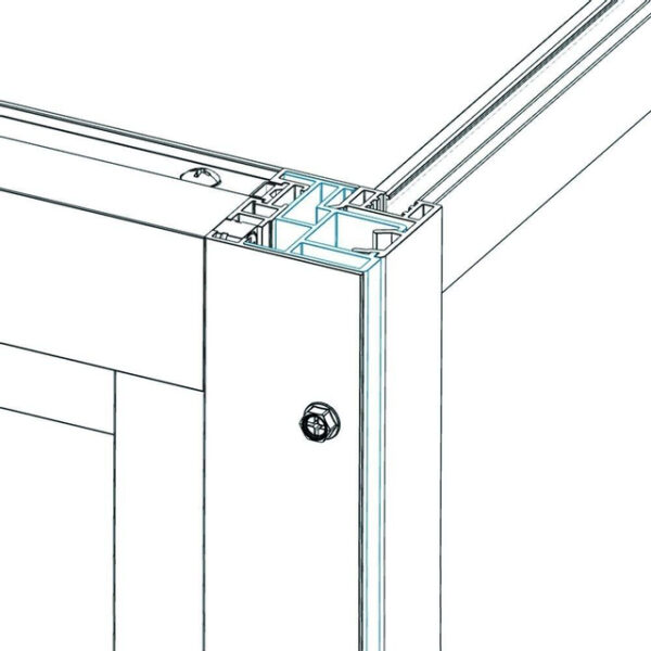 Sealskin Soho Kit voor montage van een schuifdeur met een zijwand KB920016190000