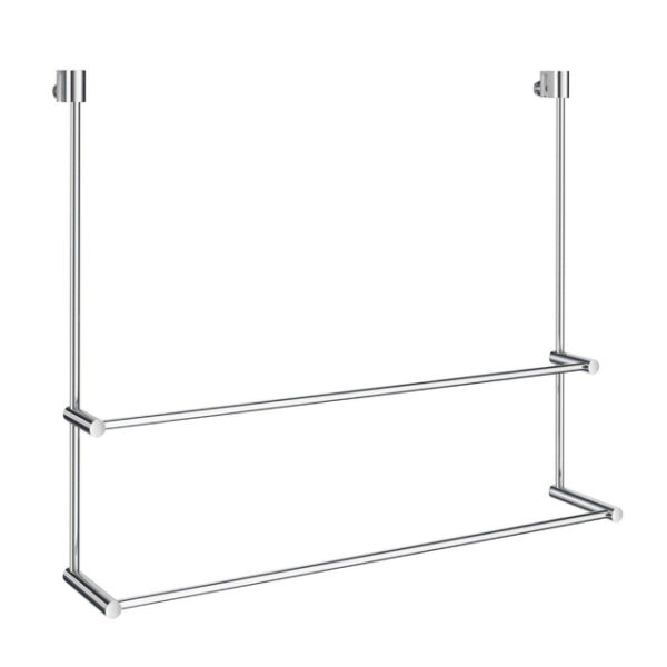 smedbo sideline handdoekhouder 60x48.5x7cm massief messing chroom sw421706