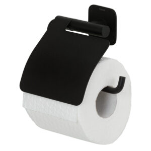 Tiger Colar Toiletrolhouder met klep Zwart 1314130746