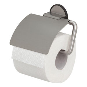 Tiger Tune Toiletrolhouder met klep RVS geborsteld / Zwart 15x12.3x3.3cm 1326630946