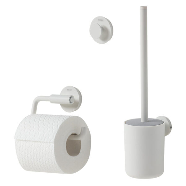 Tiger Urban Toiletaccessoireset Toiletborstel met houder Toiletrolhouder zonder klep Handdoekhaak Wit 1316900105