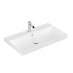 villeroy boch avento meubelwastafel 80x47cm met overloop ceramic stone white sw448405