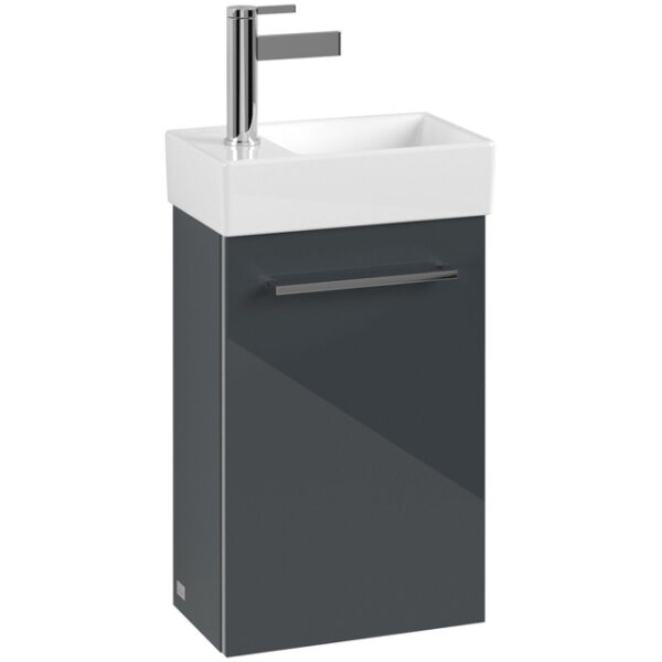 Villeroy & Boch Avento wastafelonderbouwkast 1 deur 34x51.4x20.2cm links crystal grey A87600B1