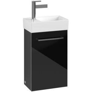 Villeroy & Boch Avento wastafelonderbouwkast 1 deur 34x51.4x20.2cm rechts crystal black A87601B3