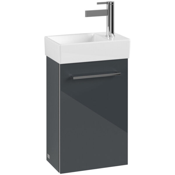 Villeroy & Boch Avento wastafelonderbouwkast 1 deur 34x51.4x20.2cm rechts crystal grey A87601B1