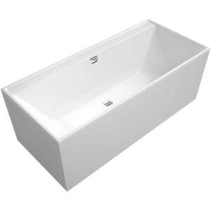 Villeroy & Boch Collaro Bad - 180x80cm - inbouw - rechthoek - met badwaste chrome - zonder panelen - wit UBA180COR2DV-01