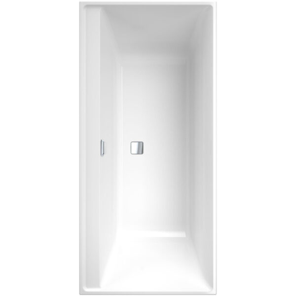 Villeroy & Boch Collaro bad rechthoek 160x75cm met badwaste chrome wit UBA160COR2DV-01