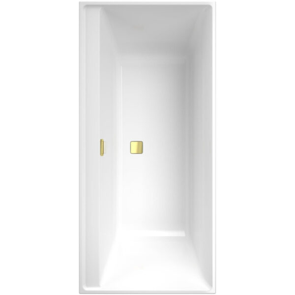 Villeroy & Boch Collaro bad rechthoek 160x75cm met badwaste gold white UBA160COR2JV-01