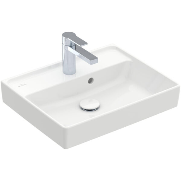 villeroy boch collaro fontein 50x40cm met overloop 1 kraangat wit sw358368