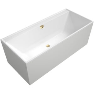 Villeroy & Boch Collaro kunststof inbouw duobad acryl rechthoekig 180x80x47cm champagne/wit alpine UBA180COR2EV01 UBA180COR2EV01