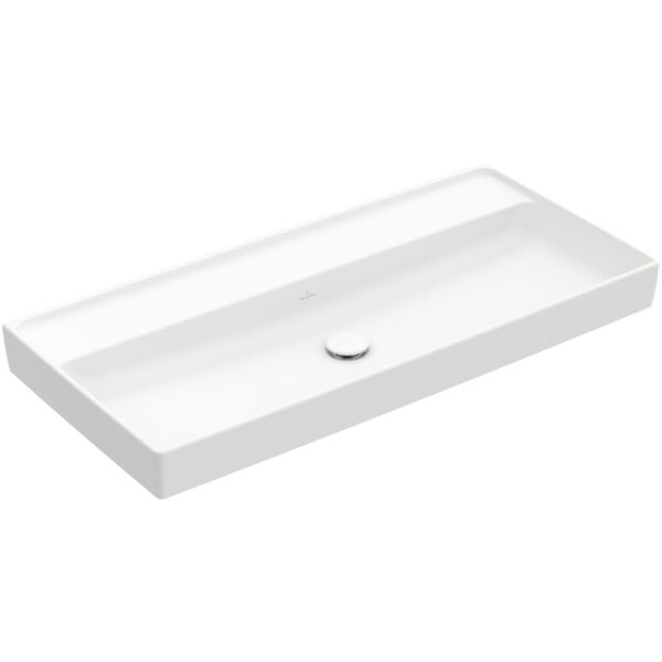 Villeroy & Boch Collaro meubelwastafel 100x47cm zonder overloop zonder kraangaten ceramic+ stone white 4A33A3RW