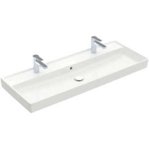 Villeroy & Boch Collaro meubelwastafel 120x47cm met overloop 2 kraangaten wit 4A33C4R1