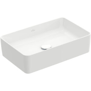 villeroy boch collaro opzetwastafel rechthoekig 56x36cm zonder overloop zonder kraangat wit sw336039