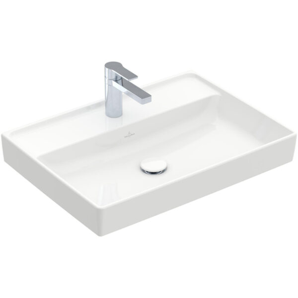 Villeroy & Boch Collaro wastafel 65x47cm zonder overloop 1 kraangat wit 4A336601