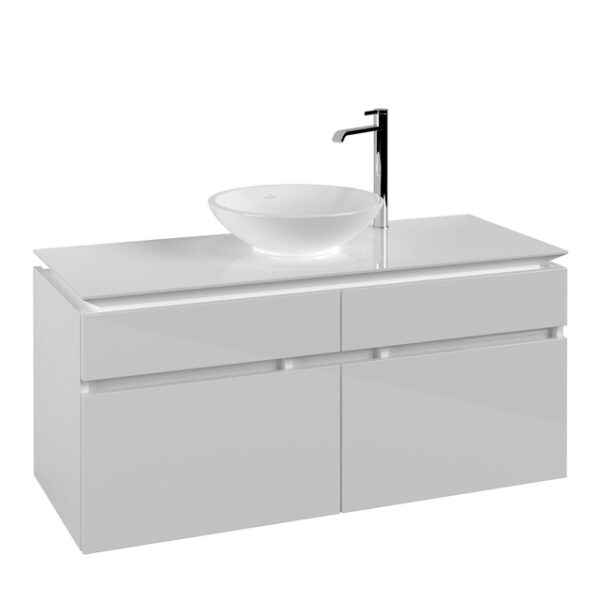 Villeroy & Boch Legato wastafelonderkast 120x55cm 4 lades Glans wit B61000DH